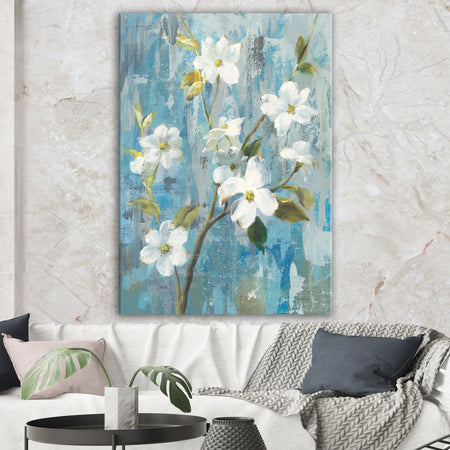 Pastel Magnolia I - Floral & Botanical Gallery-wrapped Canvas