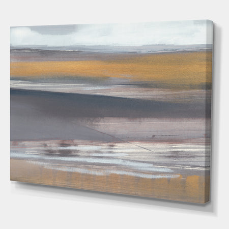 Misty Grey Beach - Nautical & Coastal Premium Canvas Wall Art