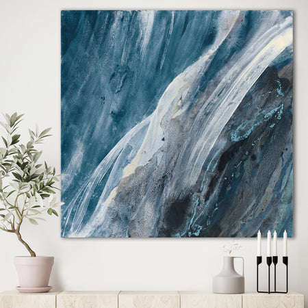 Splash Blue Indigo - Modern & Contemporary Canvas Artwork