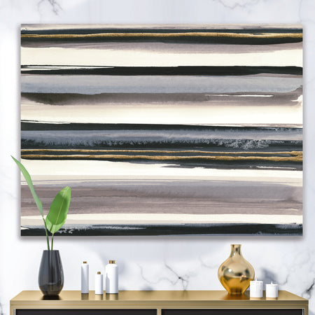 Gold Watercolor Amethyst I - Modern & Contemporary Premium Canvas Wall Art