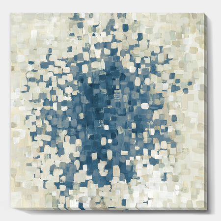 Geometric Blue Spots - Modern & Contemporary Canvas Artwork