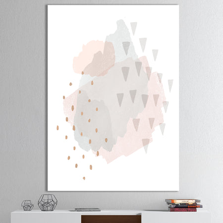 Watercolor Minimal Blush IV - Transitional Canvas Artwork