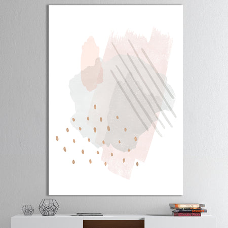 Watercolor Minimal Blush I - Transitional Canvas Art
