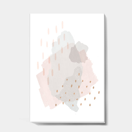 Watercolor Minimal Blush III - Transitional Gallery-wrapped Canvas
