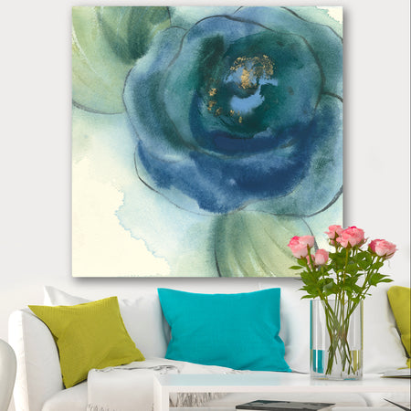 Blue Floral Poppies VI - Cottage Premium Canvas Wall Art