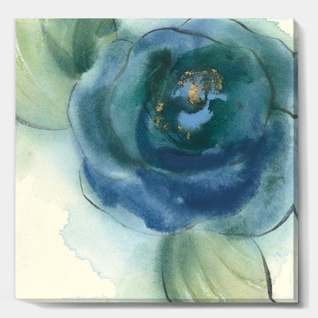 Blue Floral Poppies VI - Cottage Premium Canvas Wall Art