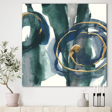 Mettalic Indigo and Gold III - Posh & Luxe Canvas Artwork