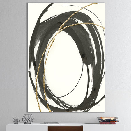 Gold Glamour Circle I - Posh & Luxe Canvas Art