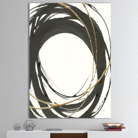 Gold Glamour Circle II - Posh & Luxe Premium Canvas Wall Art