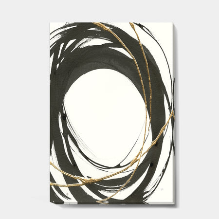 Gold Glamour Circle II - Posh & Luxe Premium Canvas Wall Art