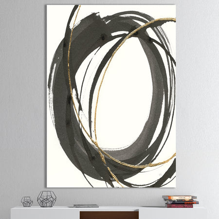 Gold Glamour Circle IV - Posh & Luxe Canvas Artwork