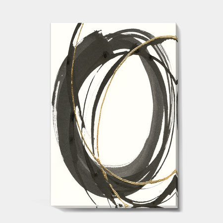 Gold Glamour Circle IV - Posh & Luxe Canvas Artwork