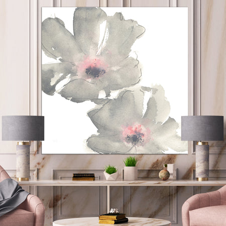 Shabby Gray Blush Cosmo II - Shabby Chic Premium Canvas Wall Art