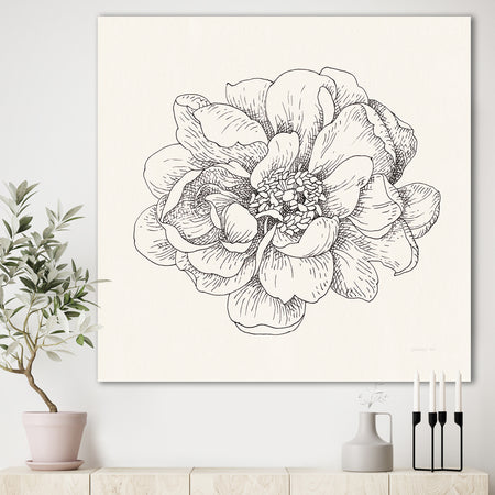 Pen and Ink Florals IV - Farmhouse Canvas Artwork
