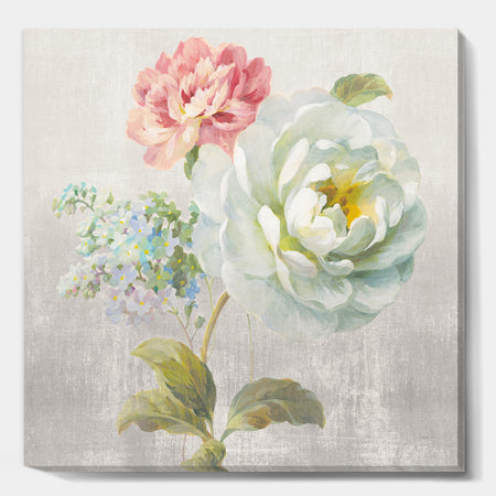 Country Flower Bouquet - Cabin & Lodge Canvas Art