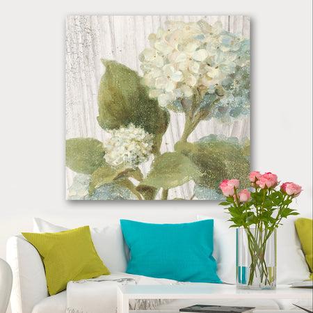 Goauche Green Flower II - Cabin & Lodge Canvas Artwork