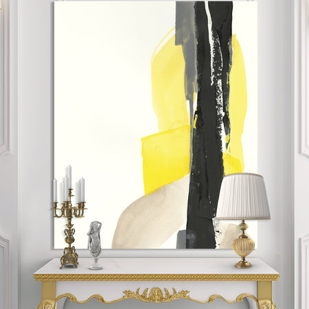 Glam Black and Yellow III - Modern & Contemporary Canvas Artwork