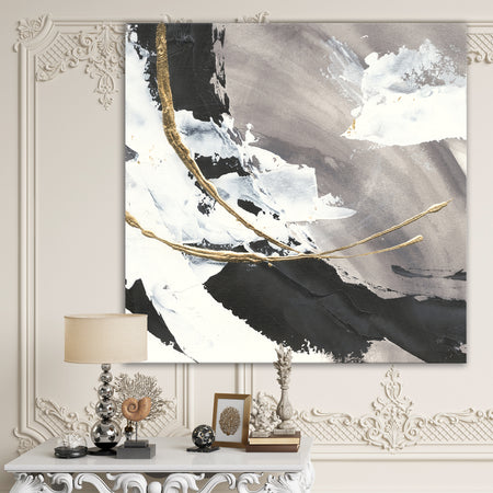Glam Printed Arcs II - Transitional Printed Gallery-wrapped Canvas