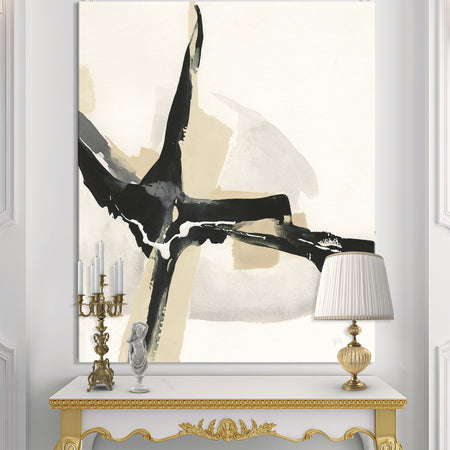Creamy Tan Form II - Modern Glam Gallery-wrapped Canvas