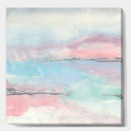 Metallic Shabby Pink II - Shabby Chic Premium Canvas Wall Art
