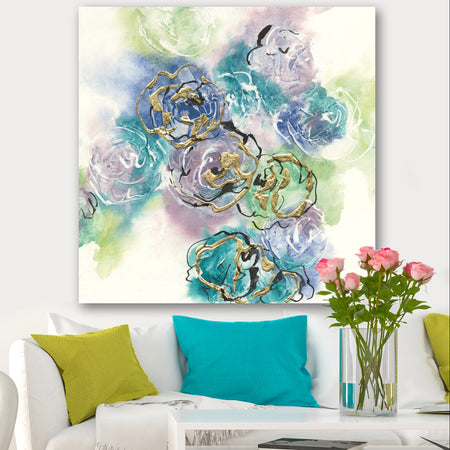 Pastel Foral Composition I - Cabin & Lodge Gallery-wrapped Canvas