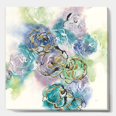Pastel Foral Composition I - Cabin & Lodge Gallery-wrapped Canvas