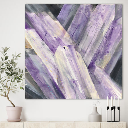 Geometric Purple Glacier - Modern Farmhouse Premium Canvas Wall Art