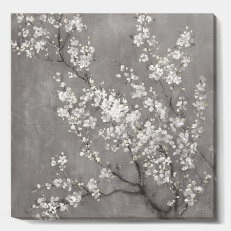 White Cherry Blossoms II - Traditional Canvas Artwork