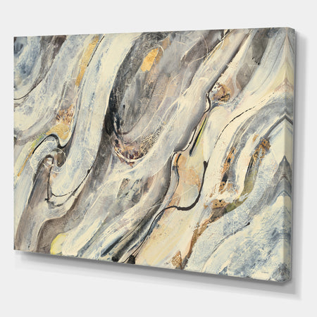 Glam Golden Falls - Modern & Contemporary Premium Canvas Wall Art