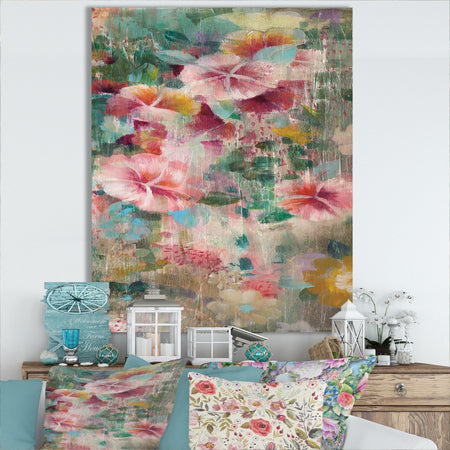 Flower Shower III - Cabin & Lodge Gallery-wrapped Canvas