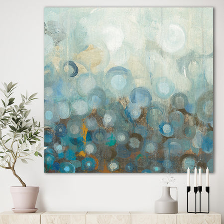 Blue and Bronze Dots on Glass II - Modern & Contemporary Canvas Art
