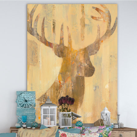 Golden Deer I - Modern Farmhouse Gallery-wrapped Canvas