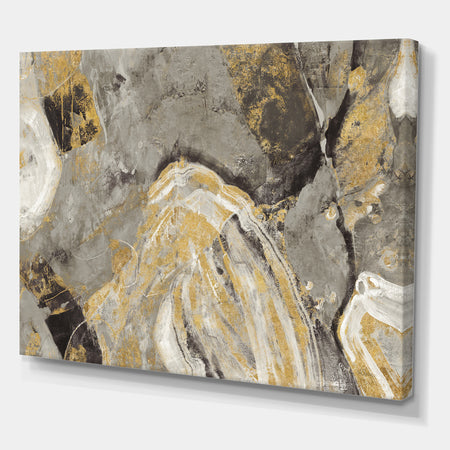 Painted Gold Stone - Cabin & Lodge Canvas Art