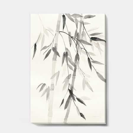 Simplist Bamboo Leaves V - Cabin & Lodge Gallery-wrapped Canvas