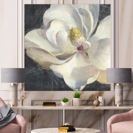 Vivid White Magnolia IV - Shabby Chic Premium Canvas Wall Art