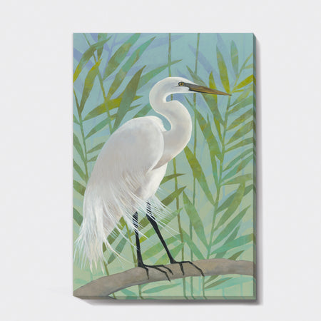 Heron by the Shore I - Modern Farmhouse Gallery-wrapped Canvas