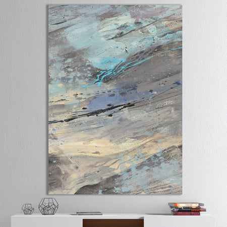 Rock Teal Panel I - Modern & Contemporary Premium Canvas Wall Art