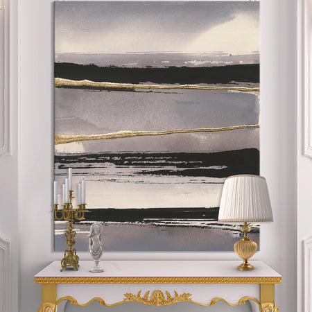 Glamorous Morning Fog III - Modern Glam Gallery-wrapped Canvas