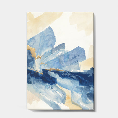 Metallic Gold Indigo I - Modern Glam Canvas Art