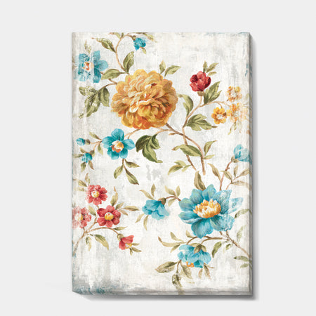 Golden Flowers - Cabin & Lodge Gallery-wrapped Canvas