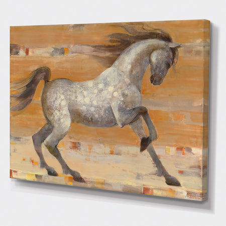 southwest Beige Horse - Modern Farmhouse Gallery-wrapped Canvas