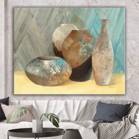 Still Life of Vase Bottle - Traditional Canvas Artwork