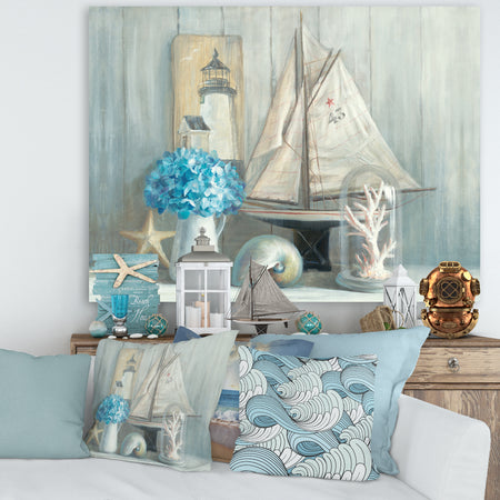 Summer Nautical House - Nautical & Coastal Canvas Art