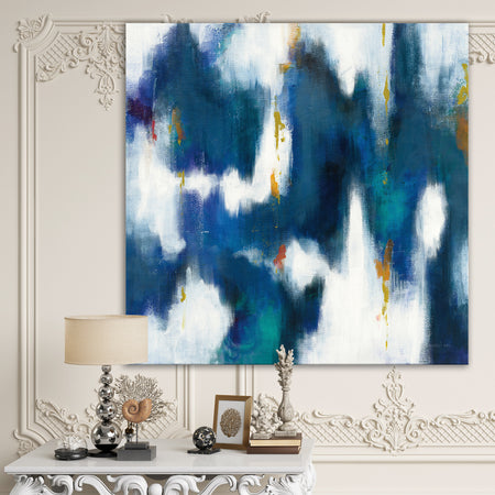 Blue Glam Texture II - Contemporary Canvas Art