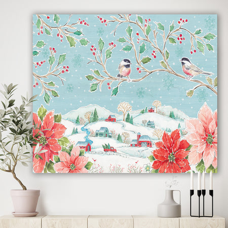 Country Flower snowflakes II - Farmhouse Canvas Art