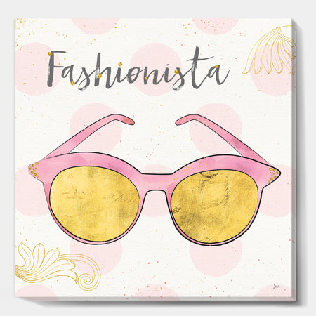 Fashion Glam Accessories Pink - Posh & Luxe Gallery-wrapped Canvas