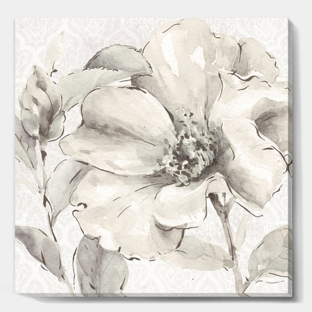 Silver Orchid 'Indigold Grey Peonies IV - Farmhouse Canvas Art