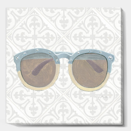 Glam cosmetics Blue Sun Glasses - Posh & Luxe Premium Canvas Wall Art