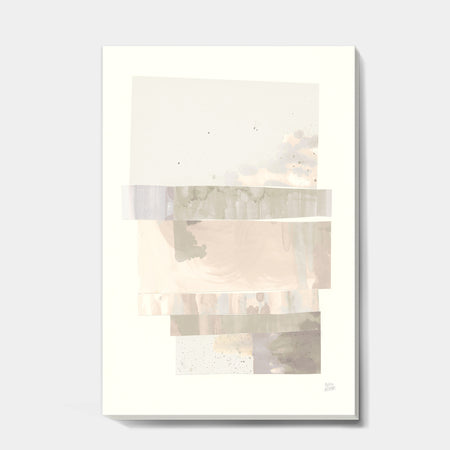 Geometric Neutral Form I - Shabby Chic Canvas Artwork