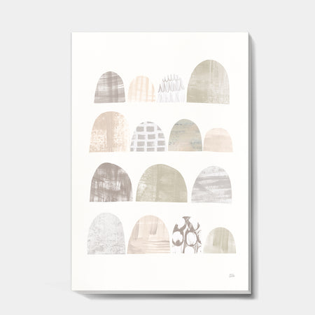 Geometric Neutral Form V - Shabby Chic Canvas Artwork